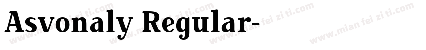 Asvonaly Regular字体转换